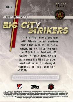 2021 Topps Chrome Sapphire Edition MLS - Big City Strikers Gold #BCS-2 Josef Martínez Back