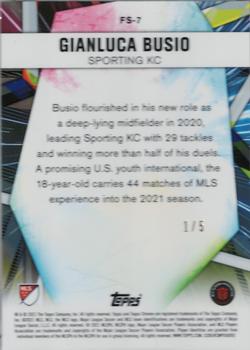 2021 Topps Chrome Sapphire Edition MLS - Future Stars Red #FS-7 Gianluca Busio Back