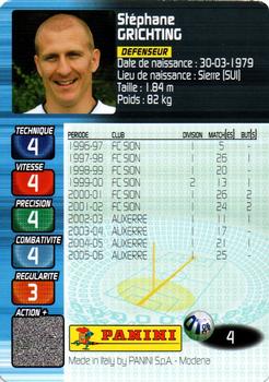 2006-07 Panini Derby Total Evolution #4 Stéphane Grichting Back