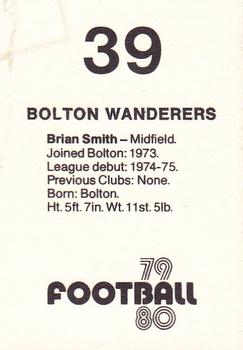 1979-80 Transimage Football Stickers #39 Brian Smith Back