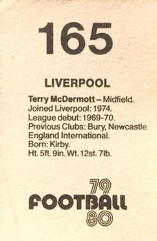 1979-80 Transimage Football Stickers #165 Terry McDermott Back