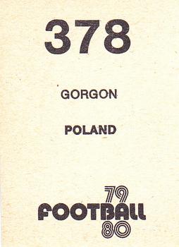 1979-80 Transimage Football Stickers #378 Jerzy Gorgon Back