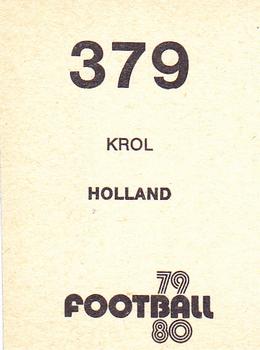 1979-80 Transimage Football Stickers #379 Ruud Krol Back