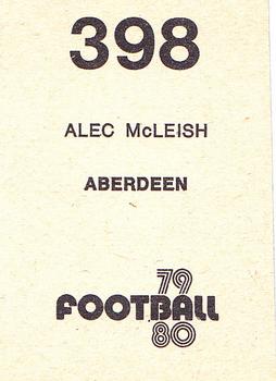 1979-80 Transimage Football Stickers #398 Alex McLeish Back