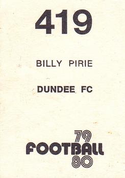 1979-80 Transimage Football Stickers #419 Billy Pirie Back