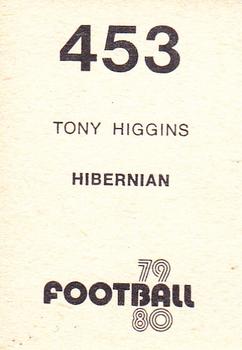 1979-80 Transimage Football Stickers #453 Tony Higgins Back