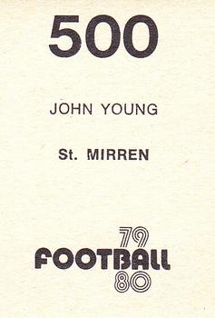 1979-80 Transimage Football Stickers #500 John Young Back