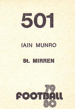 1979-80 Transimage Football Stickers #501 Iain Munro Back