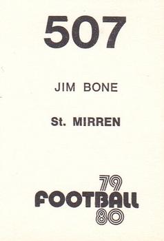 1979-80 Transimage Football Stickers #507 Jim Bone Back