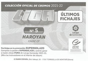 2021-22 Panini LaLiga Santander Este Stickers - Ultimos Fichajes #655 Haroyan Back