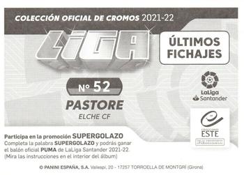 2021-22 Panini LaLiga Santander Este Stickers - Ultimos Fichajes #702 Javier Pastore Back