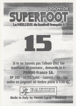 2004-05 Panini Superfoot #15 Badge - Paris Saint-Germain Back