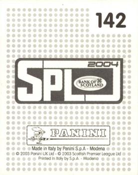 2003-04 Panini Scottish Premier League #142 Kit Back