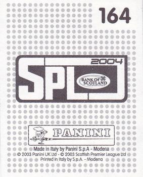 2003-04 Panini Scottish Premier League #164 Stevie Crawford Back
