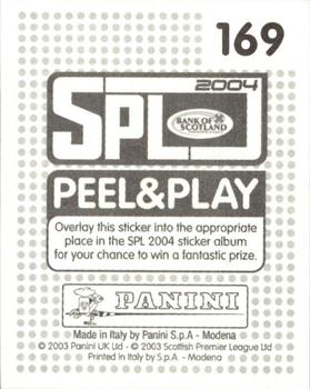 2003-04 Panini Scottish Premier League #169 Peel & Play Back
