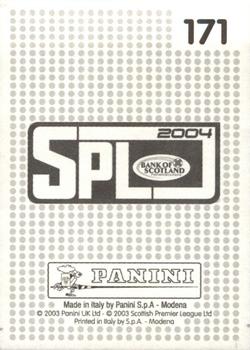 2003-04 Panini Scottish Premier League #171 Heart of Midlothian Team Group Back