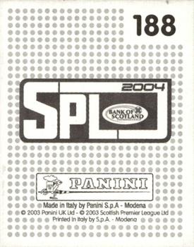 2003-04 Panini Scottish Premier League #188 Scott Severin Back