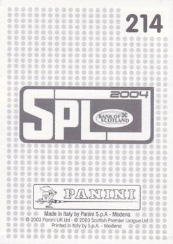 2003-04 Panini Scottish Premier League #214 Hibernian Team Group Back