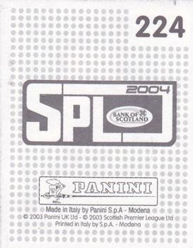 2003-04 Panini Scottish Premier League #224 Roland Edge Back