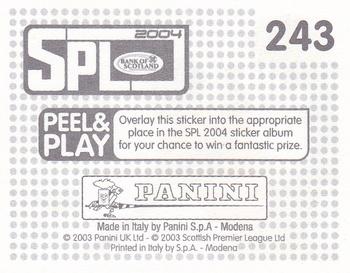 2003-04 Panini Scottish Premier League #243 Peel & Play Back