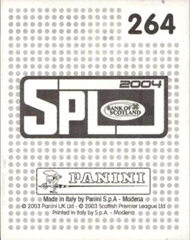 2003-04 Panini Scottish Premier League #264 Danny Invincibile Back