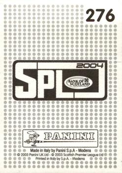 2003-04 Panini Scottish Premier League #276 Livingston FC Team Group Back