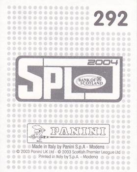 2003-04 Panini Scottish Premier League #292 Lee Makel Back