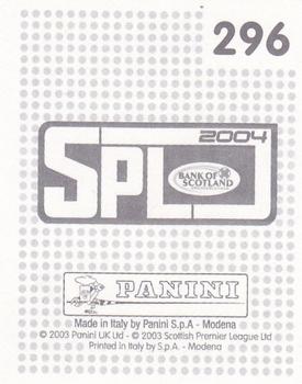 2003-04 Panini Scottish Premier League #296 Stuart Lovell Back
