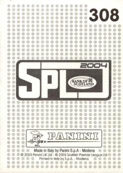 2003-04 Panini Scottish Premier League #308 Motherwell Team Group Back