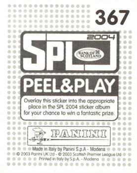2003-04 Panini Scottish Premier League #367 Peel & Play Back