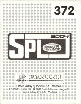 2003-04 Panini Scottish Premier League #372 Kit Back
