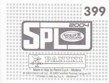 2003-04 Panini Scottish Premier League #399 Gordon Marshall Back