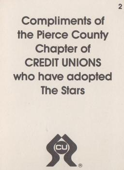 1983-84 Pierce County Credit Unions Tacoma Stars #2 Neil Megson Back