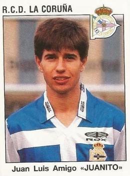 1993-94 Panini Fútbol Estrellas de la Liga #120 Juan Luis Amigo 'Juanito' Front