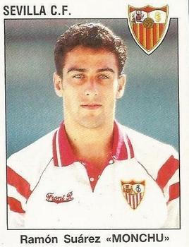 1993-94 Panini Fútbol Estrellas de la Liga #257 Ramon Suarez 'Monchu' Front