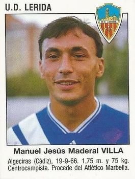 1993-94 Panini Fútbol Estrellas de la Liga #406 Manuel Jesus Maderal Villa Front