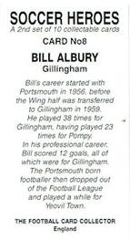 2014 Soccer Heroes 2nd Series #8 Bill Albury Back