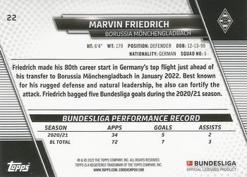 2021-22 Topps Bundesliga #22 Marvin Friedrich Back