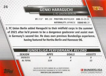 2021-22 Topps Bundesliga #26 Genki Haraguchi Back
