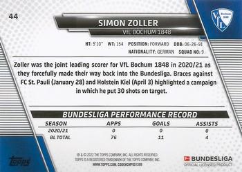 2021-22 Topps Bundesliga #44 Simon Zoller Back