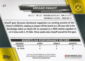2021-22 Topps Bundesliga #57 Ansgar Knauff Back