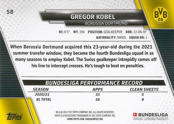 2021-22 Topps Bundesliga #58 Gregor Kobel Back