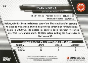 2021-22 Topps Bundesliga #65 Evan Ndicka Back