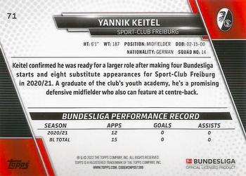2021-22 Topps Bundesliga #71 Yannik Keitel Back