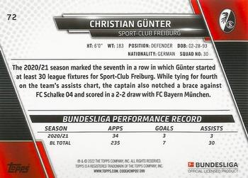 2021-22 Topps Bundesliga #72 Christian Günter Back