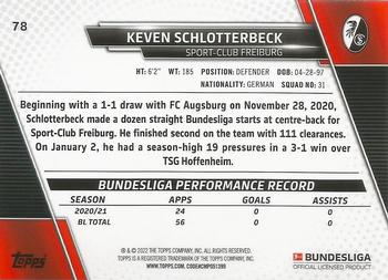 2021-22 Topps Bundesliga #78 Keven Schlotterbeck Back