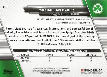 2021-22 Topps Bundesliga #89 Maximilian Bauer Back