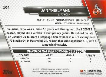 2021-22 Topps Bundesliga #104 Jan Thielmann Back