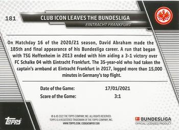2021-22 Topps Bundesliga #181 David Abraham Back
