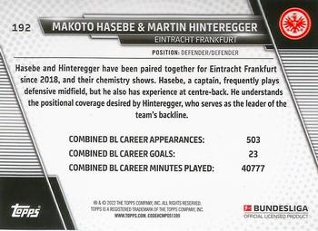 2021-22 Topps Bundesliga #192 Makoto Hasebe / Martin Hinteregger Back